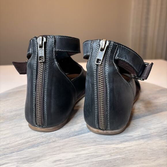 Bed Stu Roan Hali Black Leather Slingback Sandals Flats US Size 7.5 - Picture 6 of 10